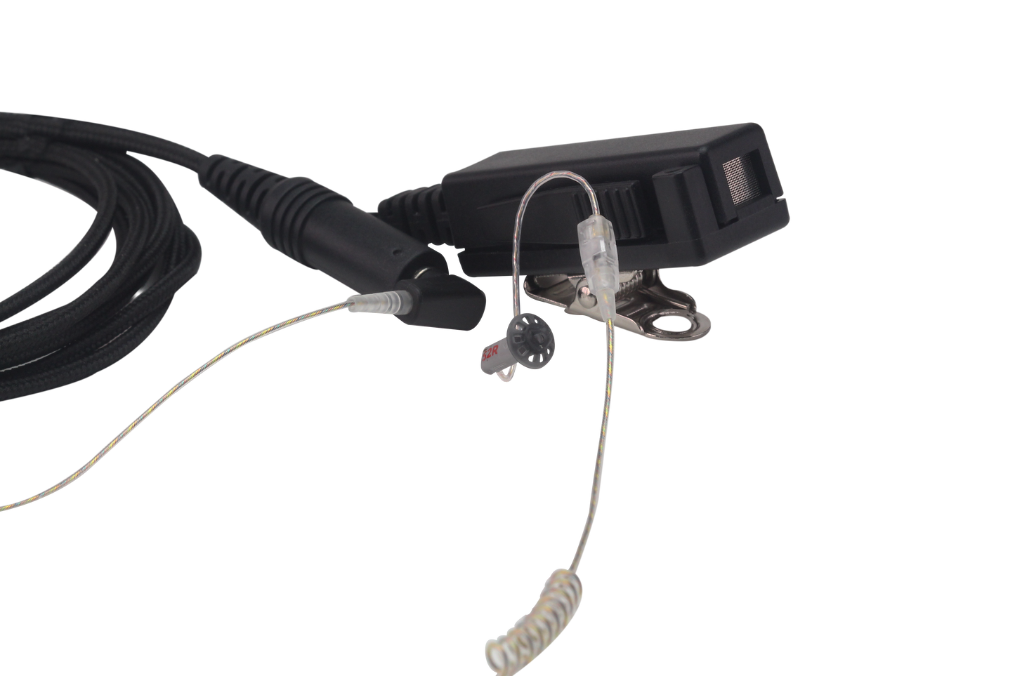 2-Wire Braided Fiber Cord PTT with Female 3.5mm Port