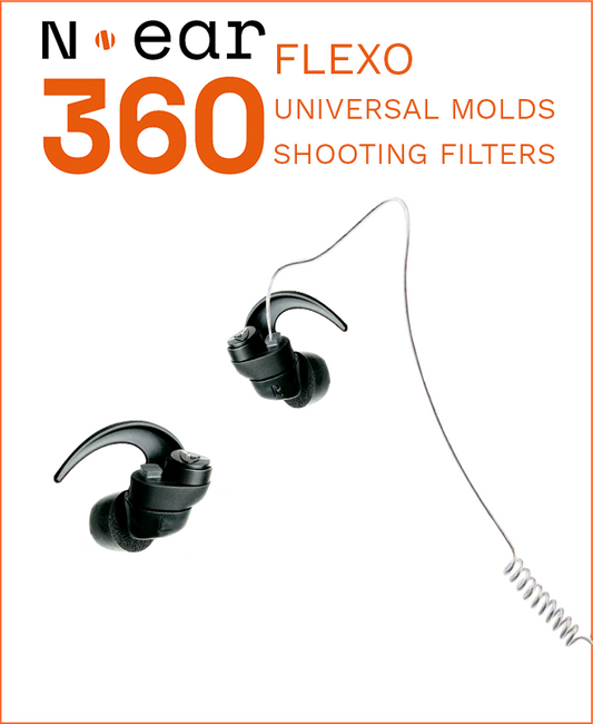 N-ear ear defenders with option to insert Flexo 360 earpiece