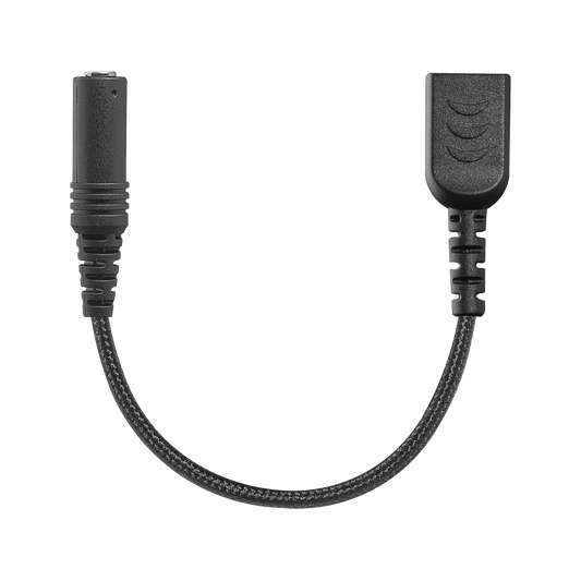 Adaptor cable for use with acoustic tube earpieces