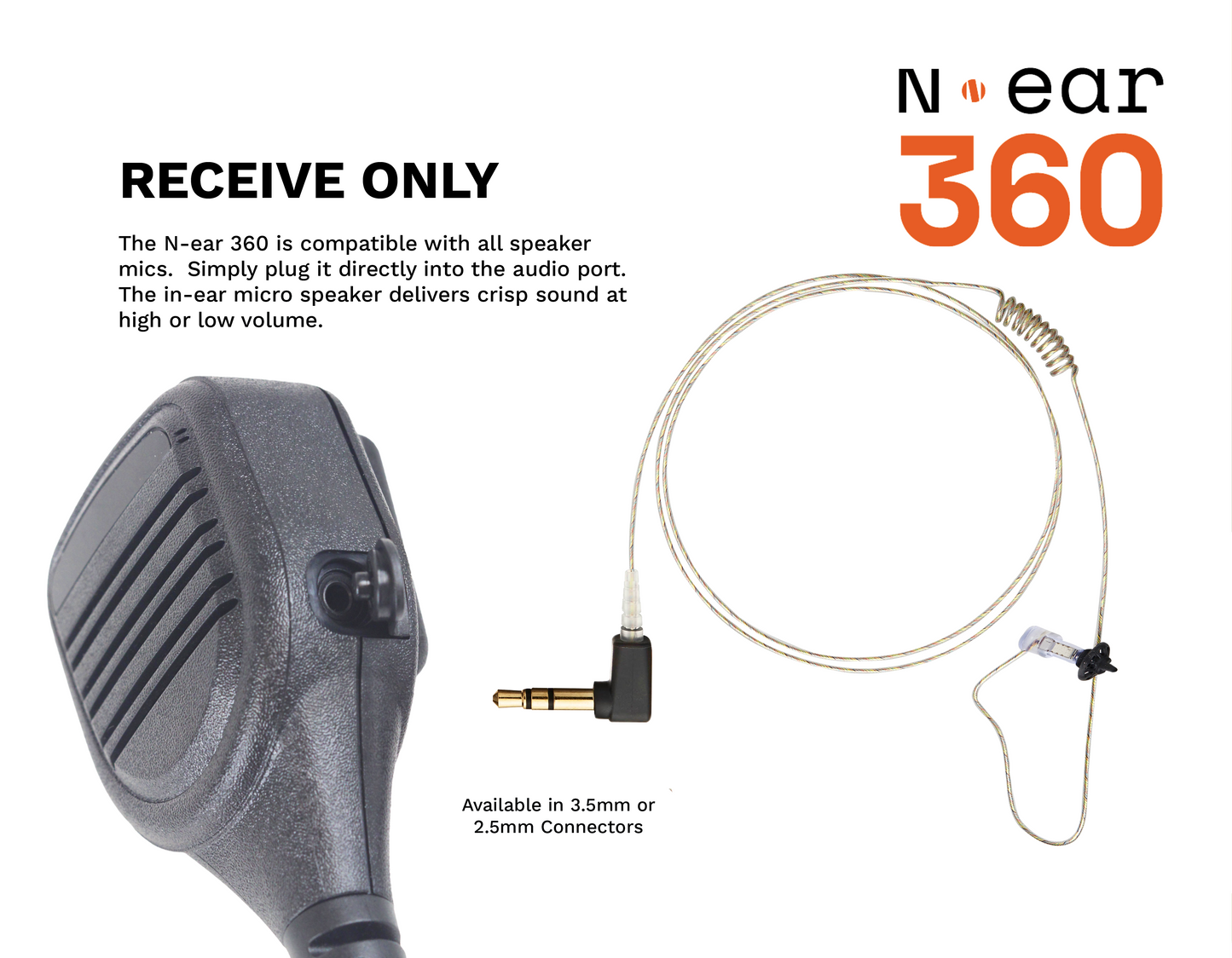 N•EAR 360 FLEXO™ SINGLE EAR EARPIECE
