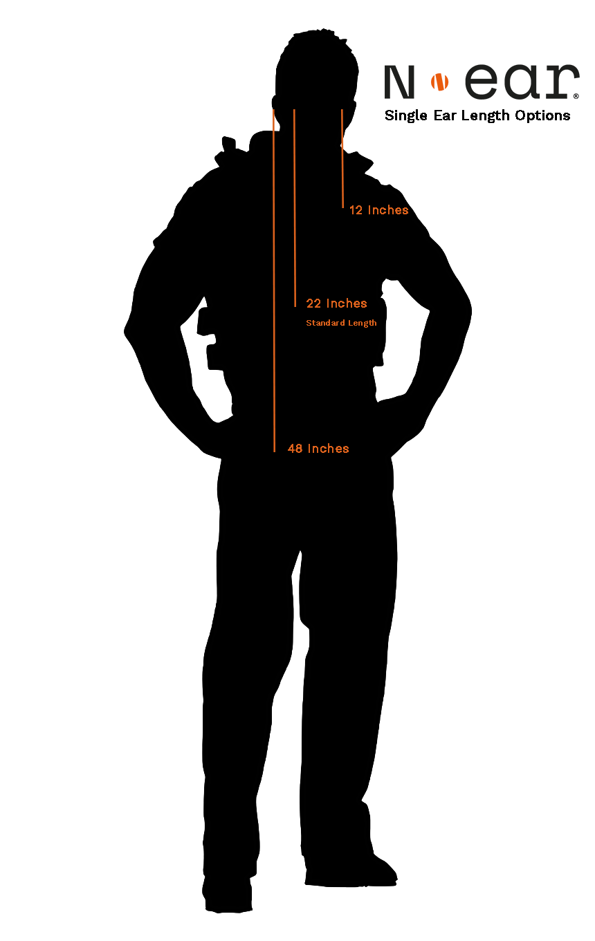 N-ear: 360™ FLEXO DYNAMIC™ SINGLE EAR EARPIECE - BRAIDED CABLE