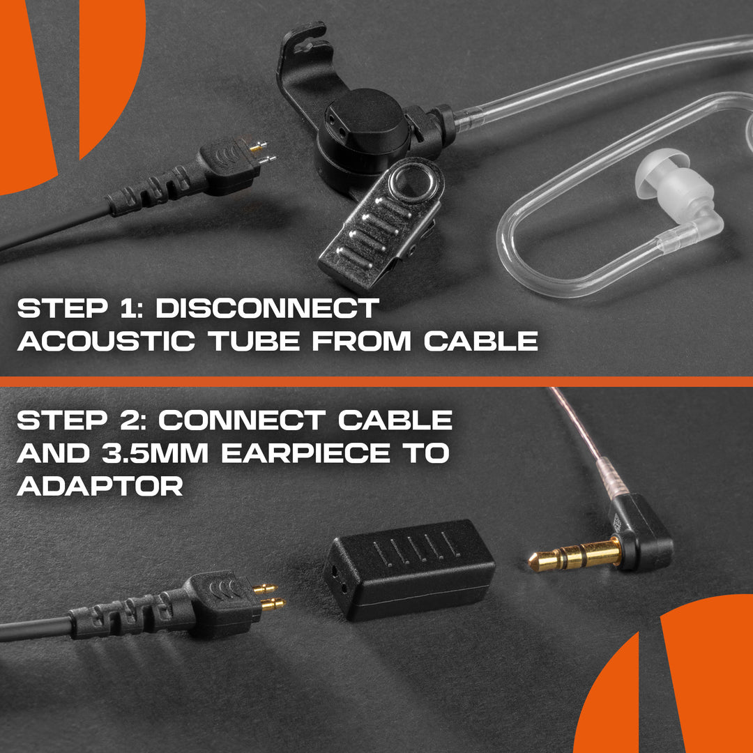 N-ear: Acoustic Tube to 3.5mm Adapter
