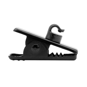 N-ear: Black Metal Covert Earpiece Clip W. Braided Fiber Cable Guide