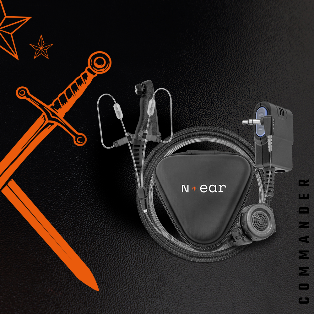 Kit Choice 2 N-ear: Commander Kit - N-ear 360® Dual-Earpiece with CHOICE® PTT/Mic.