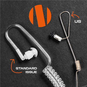 N-ear: 360 Flexo® Radio Earpiece W. Tactical In-Line Mic - NEXUS connection