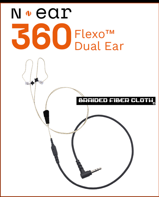 N•EAR 360 FLEXO™ BRAIDED FIBER CLOTH™ DUAL EAR EARPIECE