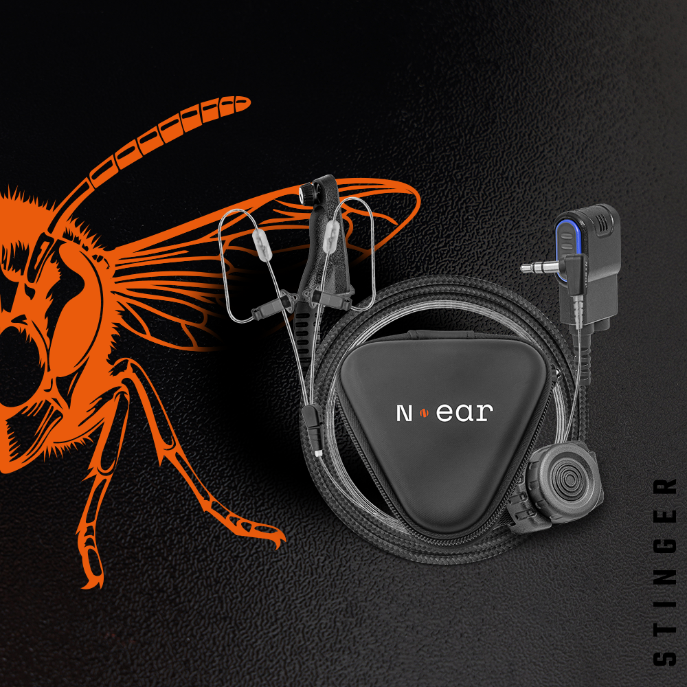 Kit Choice 2 N-ear: Stinger Kit - N-ear 360® Dual-Earpiece with Choice® PTT/Mic.