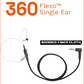 N•EAR 360 FLEXO™ SINGLE EAR EARPIECE WITH BRAIDED CABLE